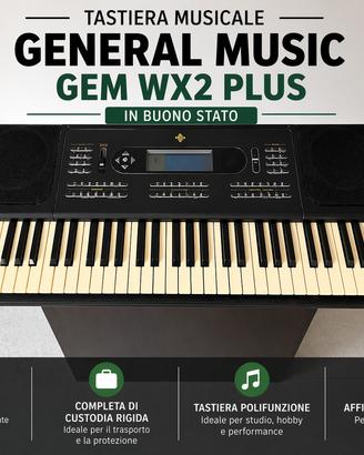 Tastiera GEM WX2 Plus con custodia rigida