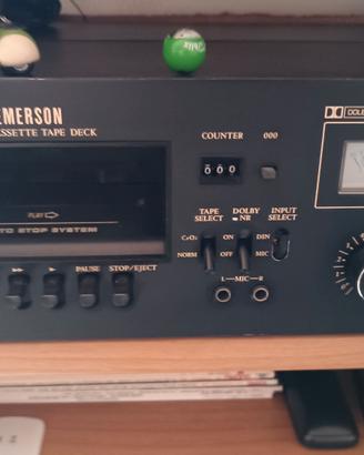 emerson... stereo cassette tape deck.. vintage 
