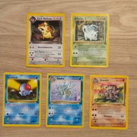 Lotto 5 Carte Pokémon Prima Edizione 