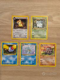 Lotto 5 Carte Pokémon Prima Edizione 