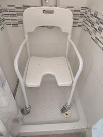 sedia da doccia con rotelle 