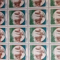 Foglio di francobolli in lire