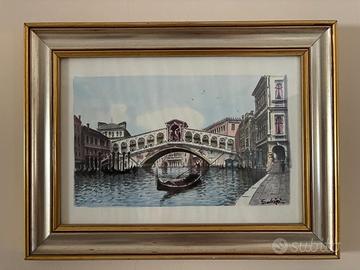 Quadro autentico Carlo Salvini Venezia Rialto