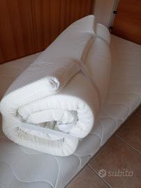 Materasso singolo in lattice + Topper quasi nuovi