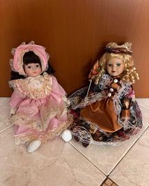 2 Bambole Porcellana Vintage