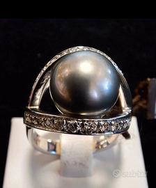 Splendido Anello DAMIANI Perla Grigia