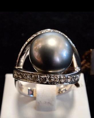 Splendido Anello DAMIANI Perla Grigia