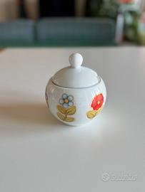 Zuccheriera Thun in ceramica con fiori