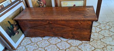Antica cassapanca in legno.L:140x48x52