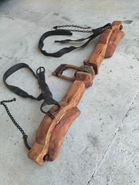 Giogo per buoi in legno massiccio,