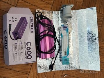 N.6 Kit luce hps agro 600w con ballast elettronico