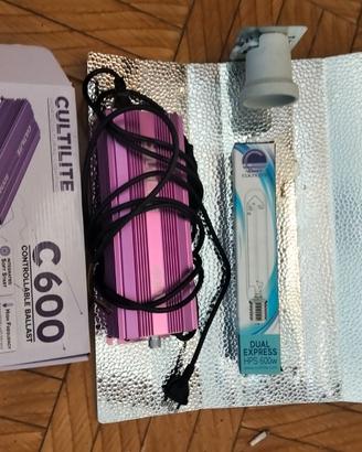 N.6 Kit luce hps agro 600w con ballast elettronico