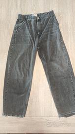 Jeans Bershka baggy grigi da uomo