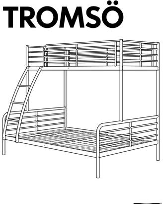 Letto a Castello 3 in 1(Matr. + Sing.) + materasso