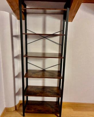 VASAGLE Libreria Alta a 6 Ripiani stile vintage