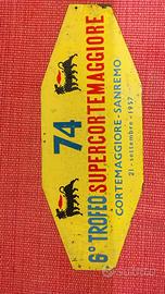 Targa Agip Supercortemaggiore anni 50