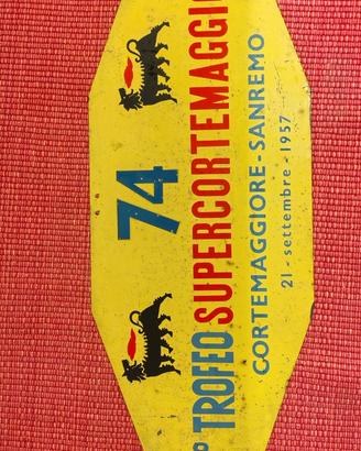 Targa Agip Supercortemaggiore anni 50