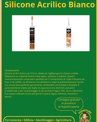 25 cartucce di silicone acrilico bianco