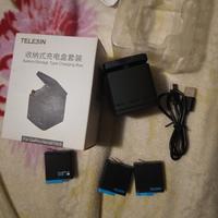 caricatore telesin con batterie go pro Hero 6/7/8