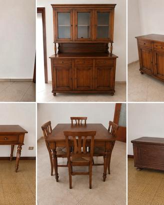 Sala pranzo arte povera  + console + cassapanca