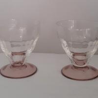 Coppia bicchieri vetro soffiato