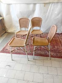 4 sedie da giardino vintage 