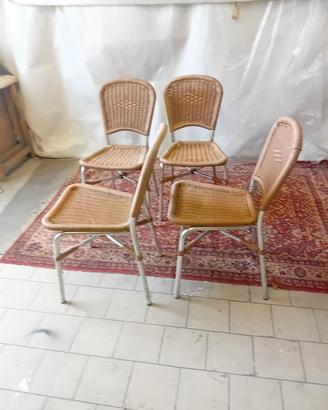 4 sedie da giardino vintage 