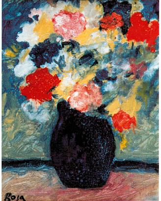 Pietro Rosa "Vaso di fiori fantasia"