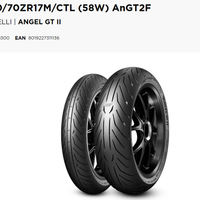 coppia pneumatici Pirelli 120/70/17 - 180/55/17