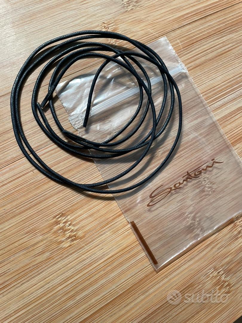 Lacci scarpe Santoni cerati cm 70 colore BLU Abbigliamento e