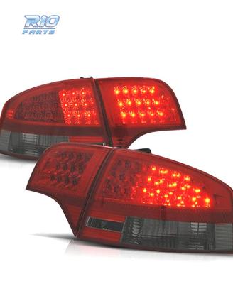 FANALI AUDI A4 B7 04-07 LED ROSSO AFFUMICATO