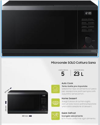 Samsung Microonde Grill 23L - NUOVO SIGILLATO