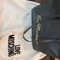 borsa moschino pelle grigia