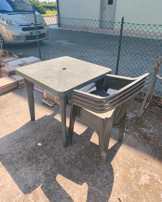 set tavolo e sedie per giardino 