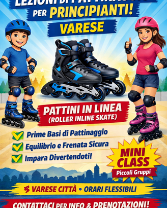 Lezioni di pattinaggio per principianti.