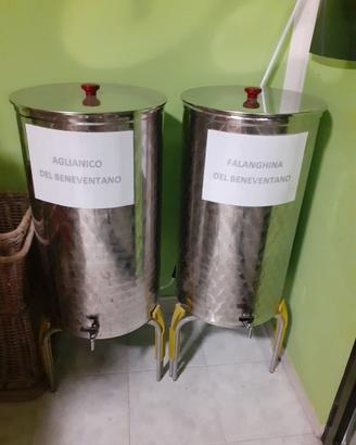 2 fusti in acciaio 100 litri l'uno