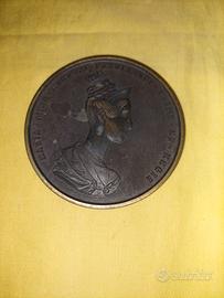 MEDAGLIONE MARIA ANNA DI SAVOIA incoronazione 1836