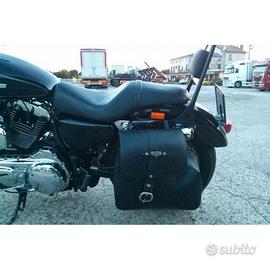 borsa california pelle per moto custom Sportster