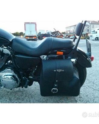borsa california pelle per moto custom Sportster