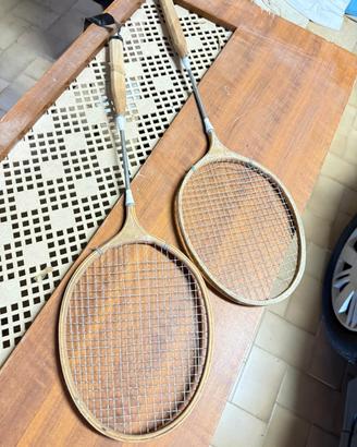 coppia racchette badminton vintage