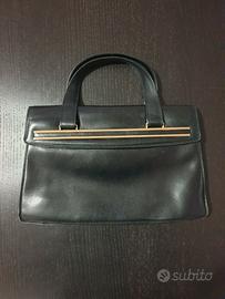 Borsa vintage, orginale anni '60, pelle nera