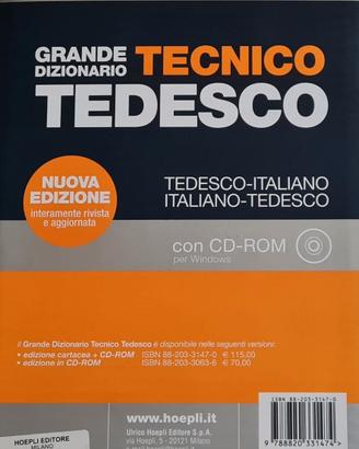 DIZIONARIO TECNICO TEDESCO-ITALIANO