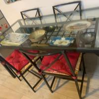 tavolo in ferro e 4 sedie