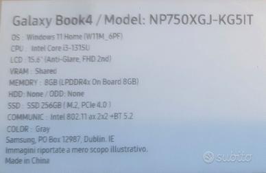 Notebook Samsung Galaxy Book4