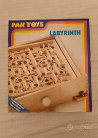 Gioco di Labirinto in Legno Vintage Pan Toys