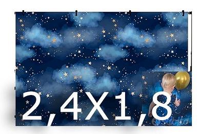 SFONDO FOTOGRAFICO BLU CIELO STELLATO f.to: 2,4X1X