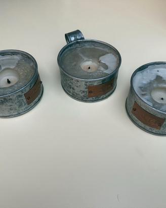 Set 3 Porta Candele Galvanizzati TAD Made in India