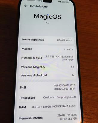 Smartphone HONOR X8b - 256GB / 16GB RAM 