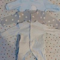 3 Tutine intere taglia 1-3 mesi