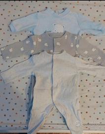 3 Tutine intere taglia 1-3 mesi